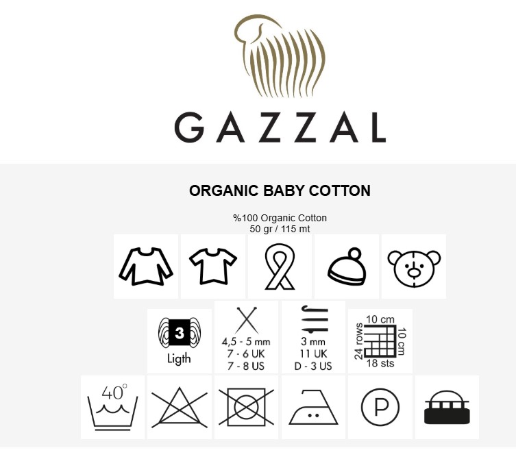כותנה אורגנית של גאזל - ORGANIC BABY COTTON BY GAZZAL – תמונה 2